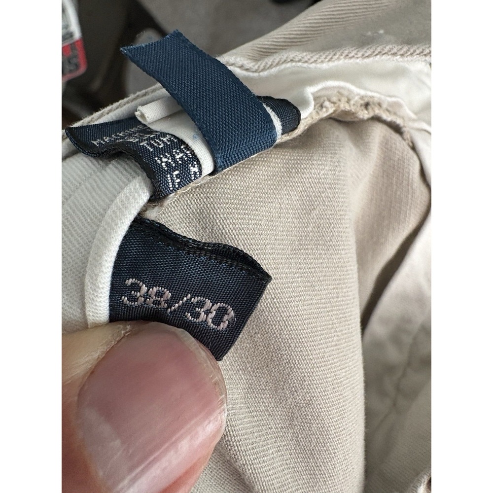 Polo Ralph Lauren Ethan Pant Mens 38x30 Khaki Double Pleated 100% Cotton - Picture 4 of 5
